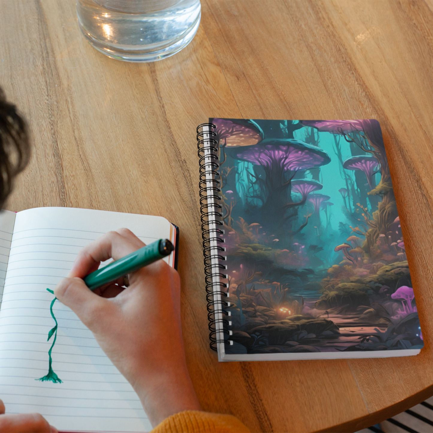 The Glow of Imagination Mushroom Spiral Notebook