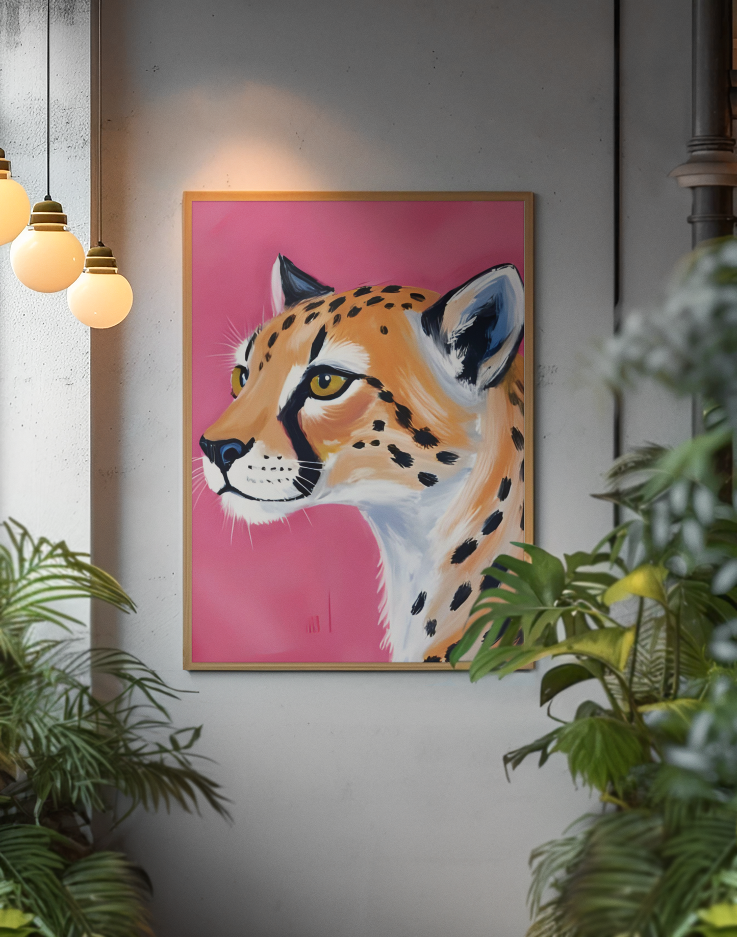 Stay Wild Pink Leopard Satin Poster