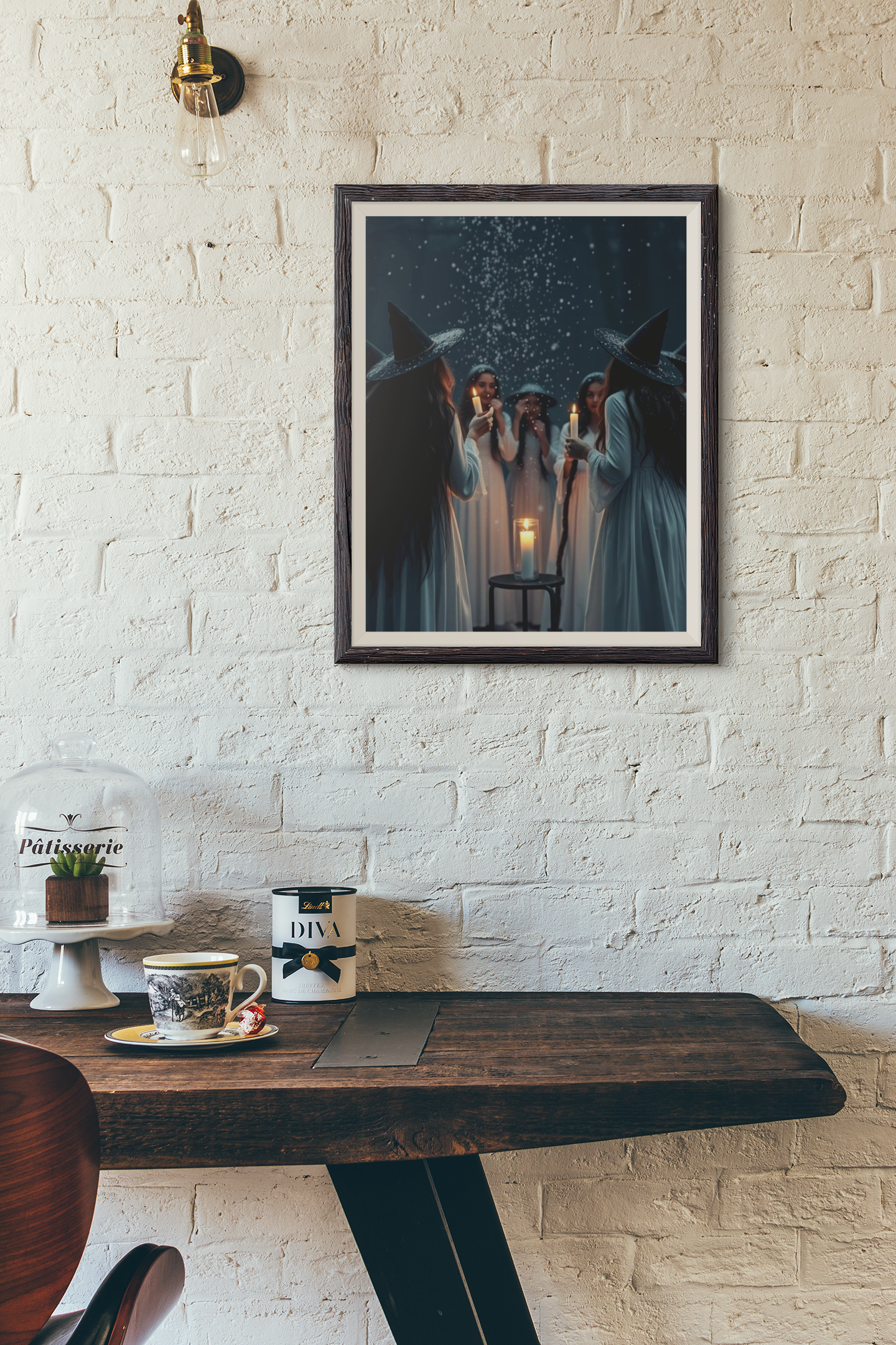 Whispers in the Snow: The Coven's Vigil Satin poster