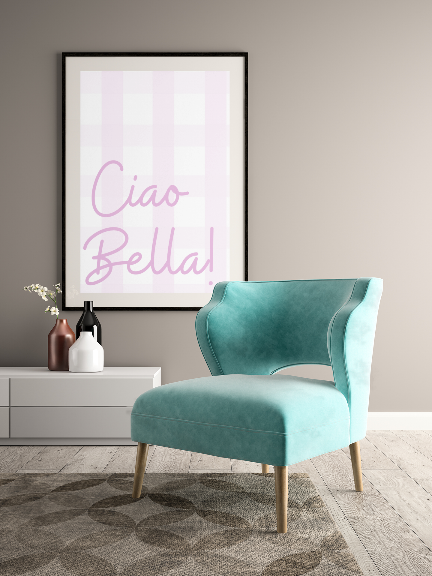 La Vie En Pink - Ciao Bella! Satin Poster