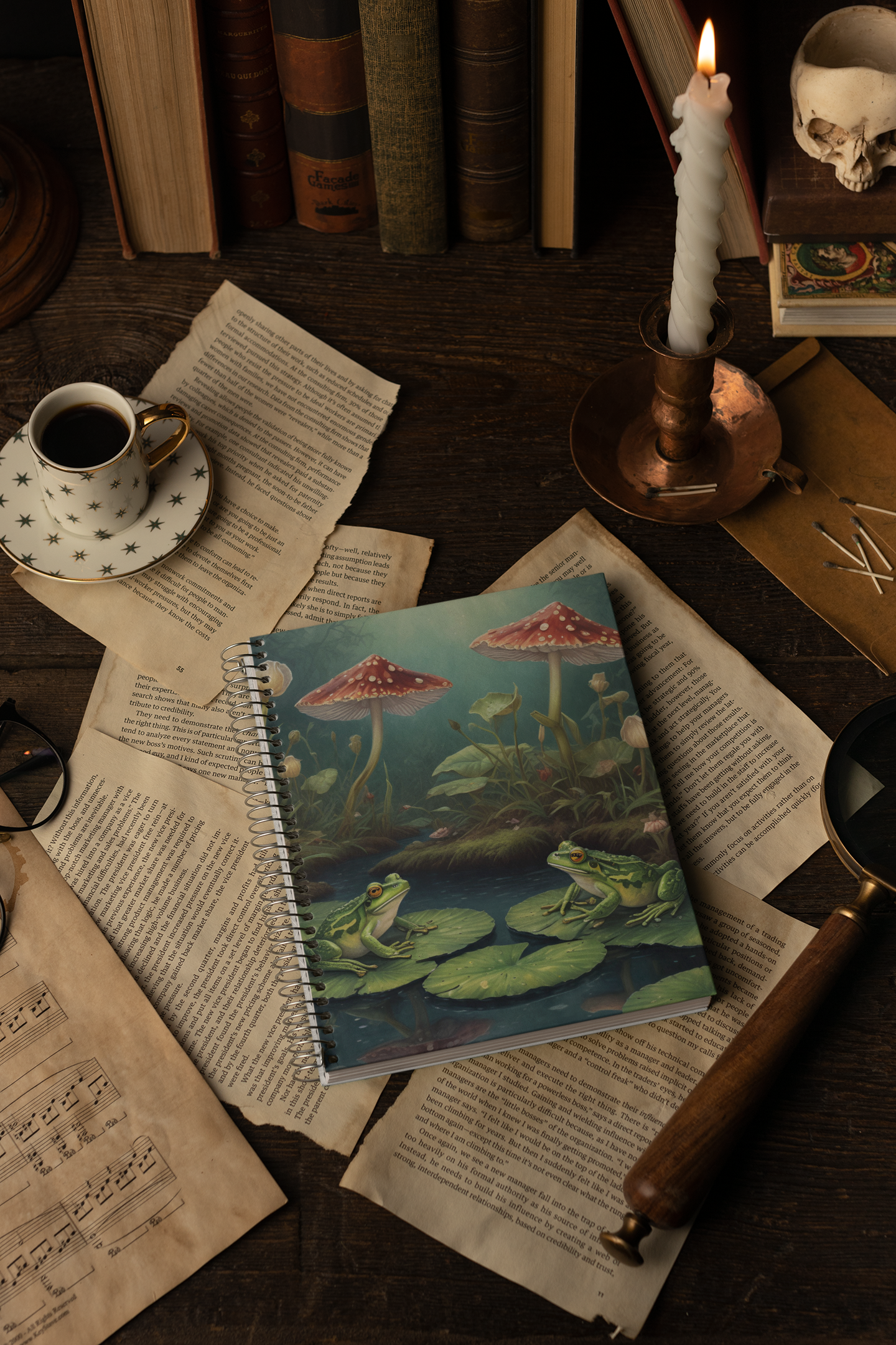 “The Secret Pond” - Frog Spiral Notebook