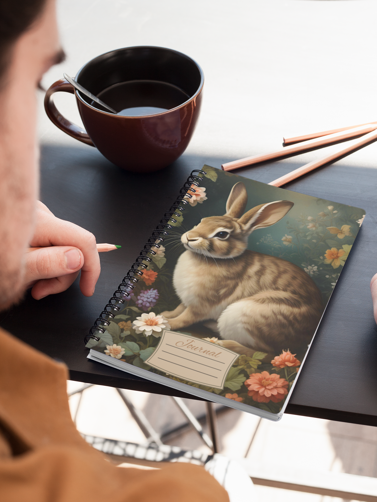 “Berries & Bunny Tales” - Rabbit Spiral Notebook