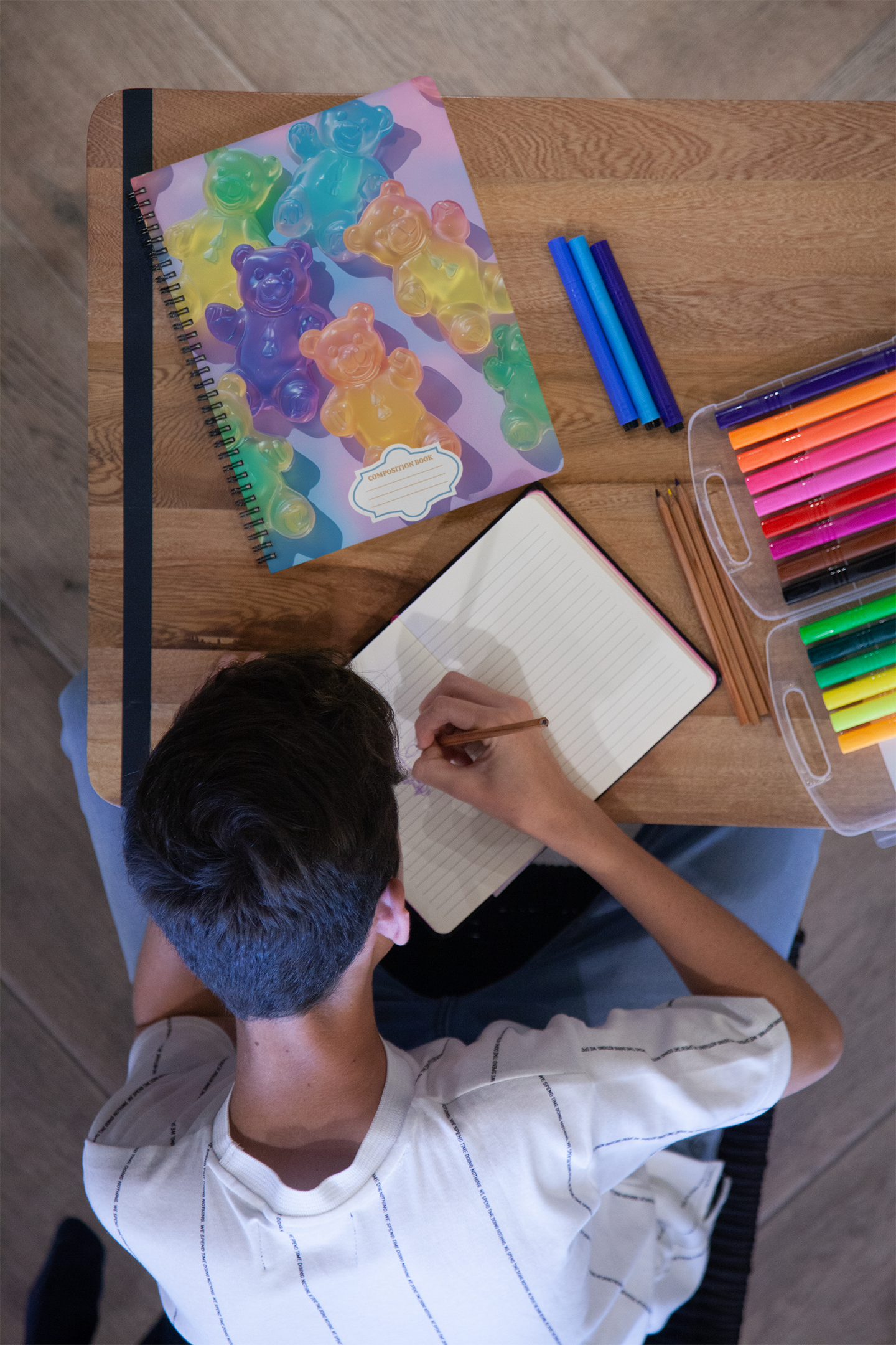 “Sweet Scribbles” — Gummy Bear Spiral Notebook