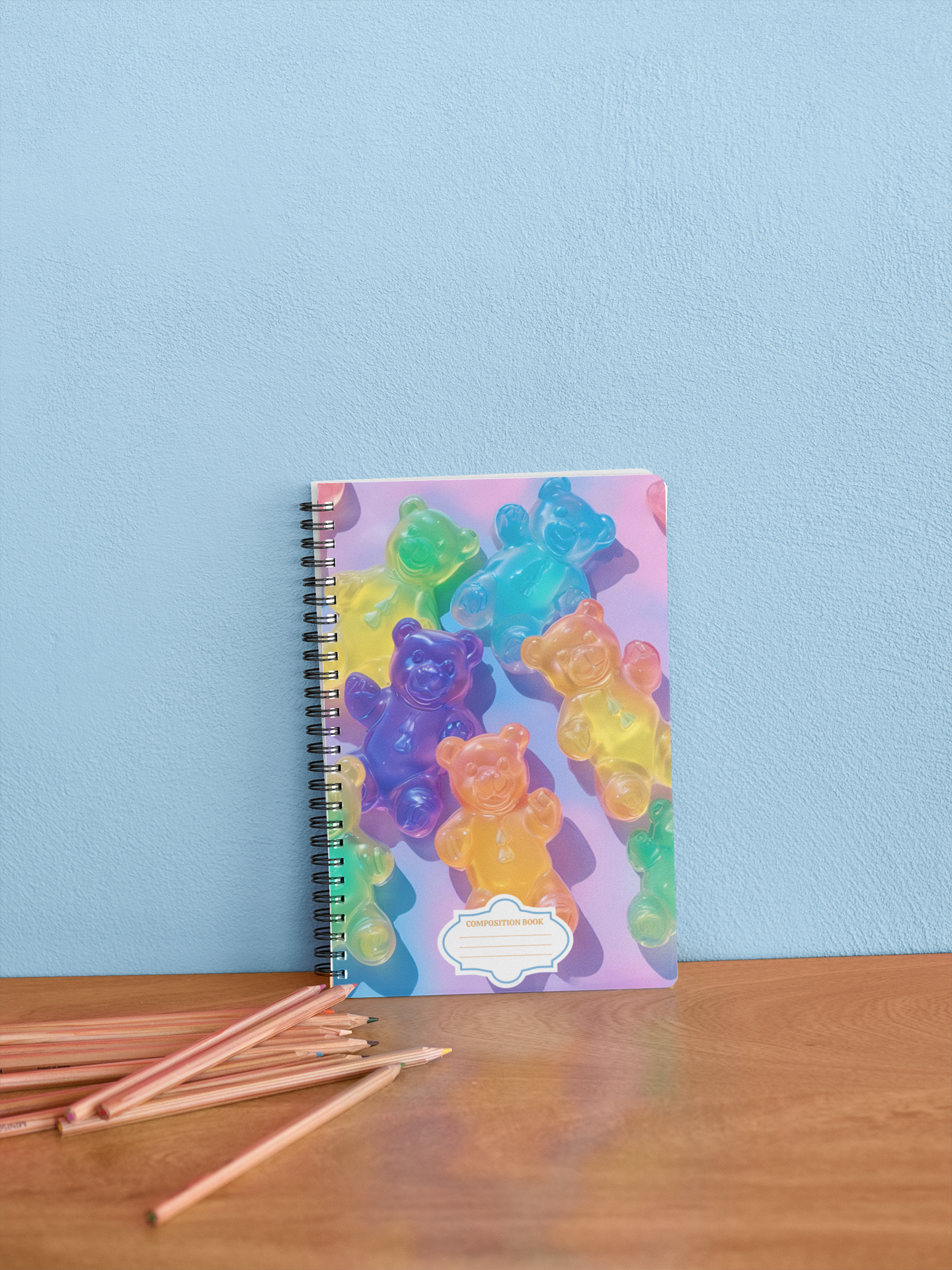 “Sweet Scribbles” — Gummy Bear Spiral Notebook