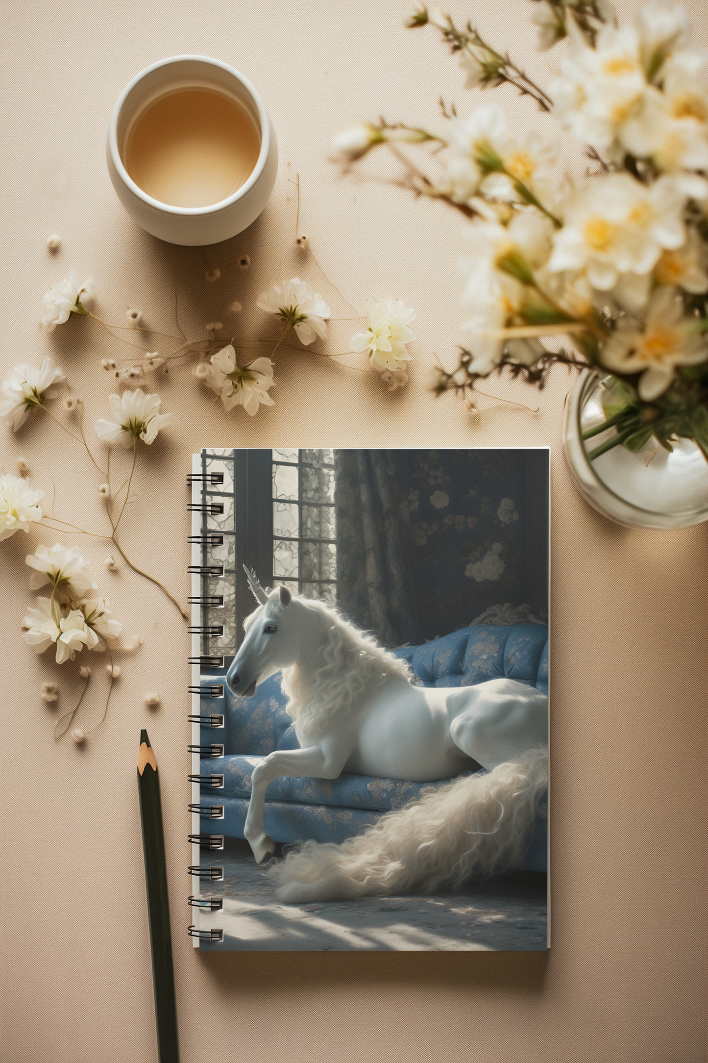 “Sunbeam Serenity” - Unicorn Spiral Notebook