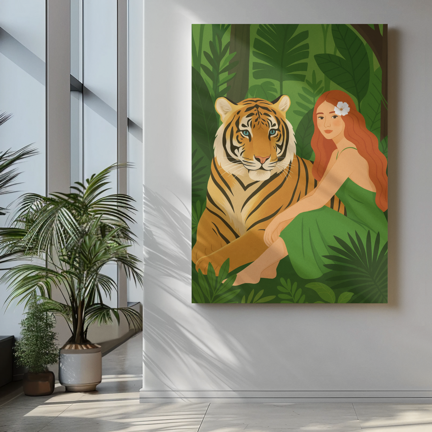 “Taming the Jungle’s Heart”  -  Tiger Satin Poster