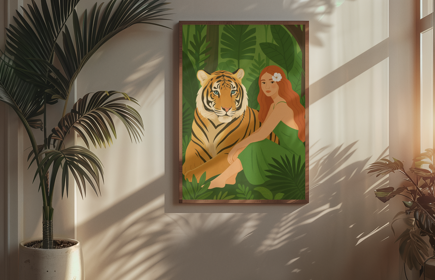 “Taming the Jungle’s Heart”  -  Tiger Satin Poster