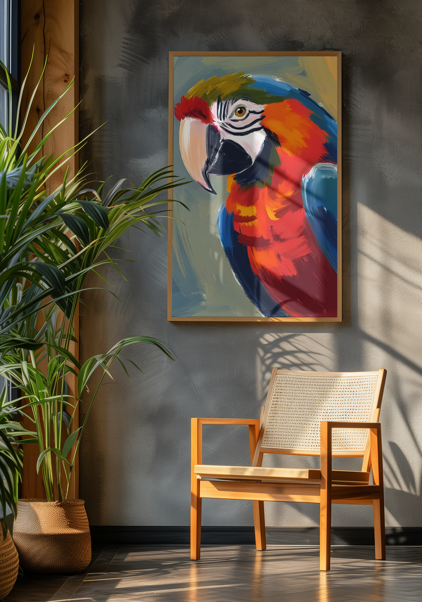 “Color Me Wild” - Parrot Satin Poster