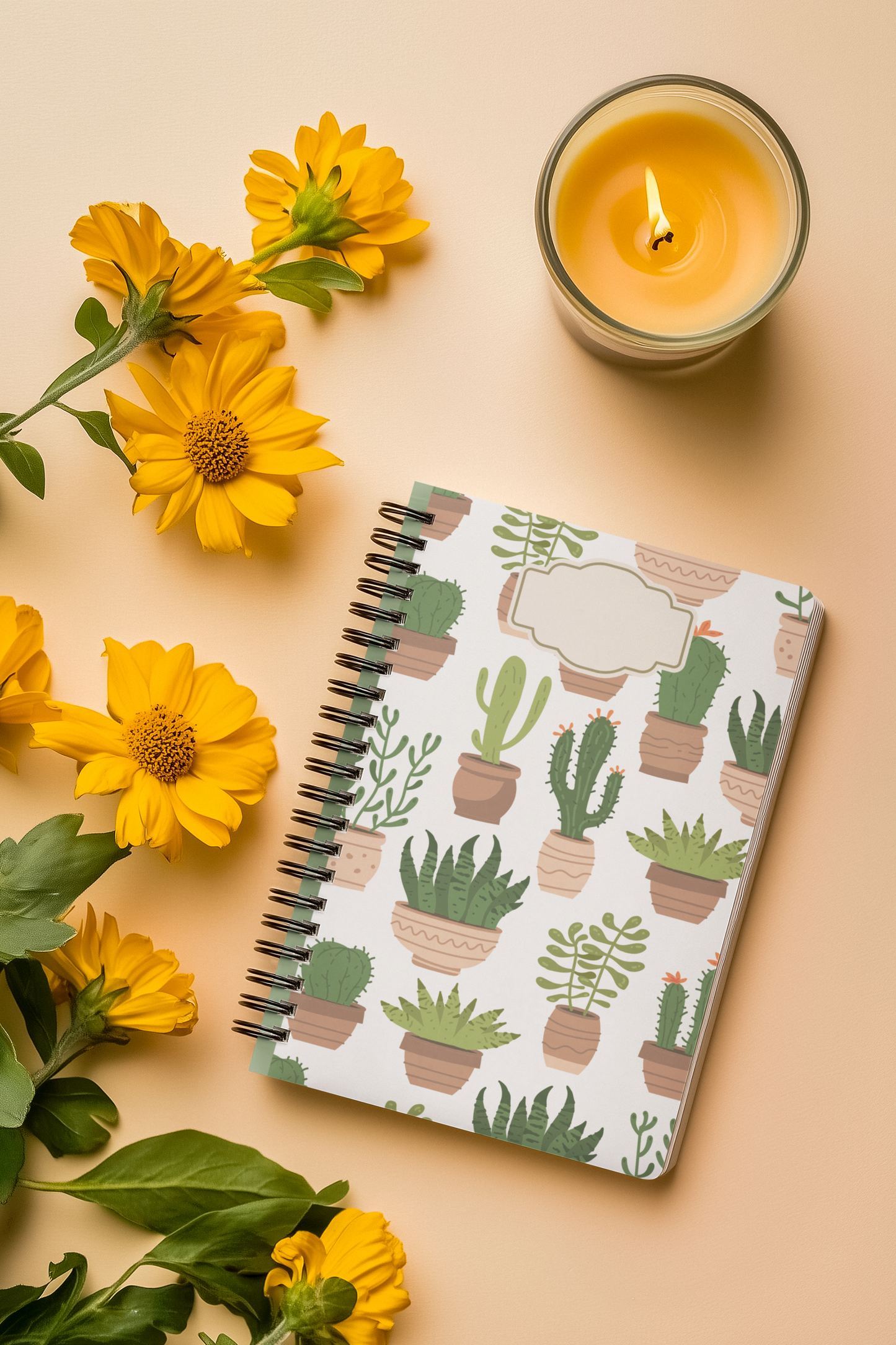 “Prickles & Pages” Cactus Spiral Notebook