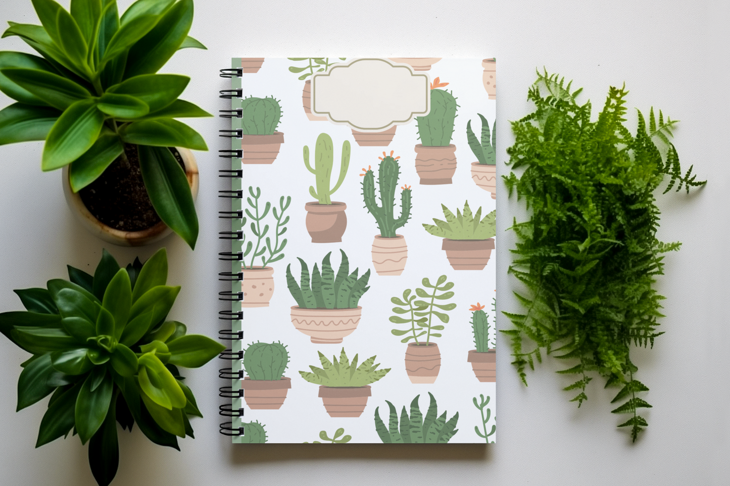 “Prickles & Pages” Cactus Spiral Notebook