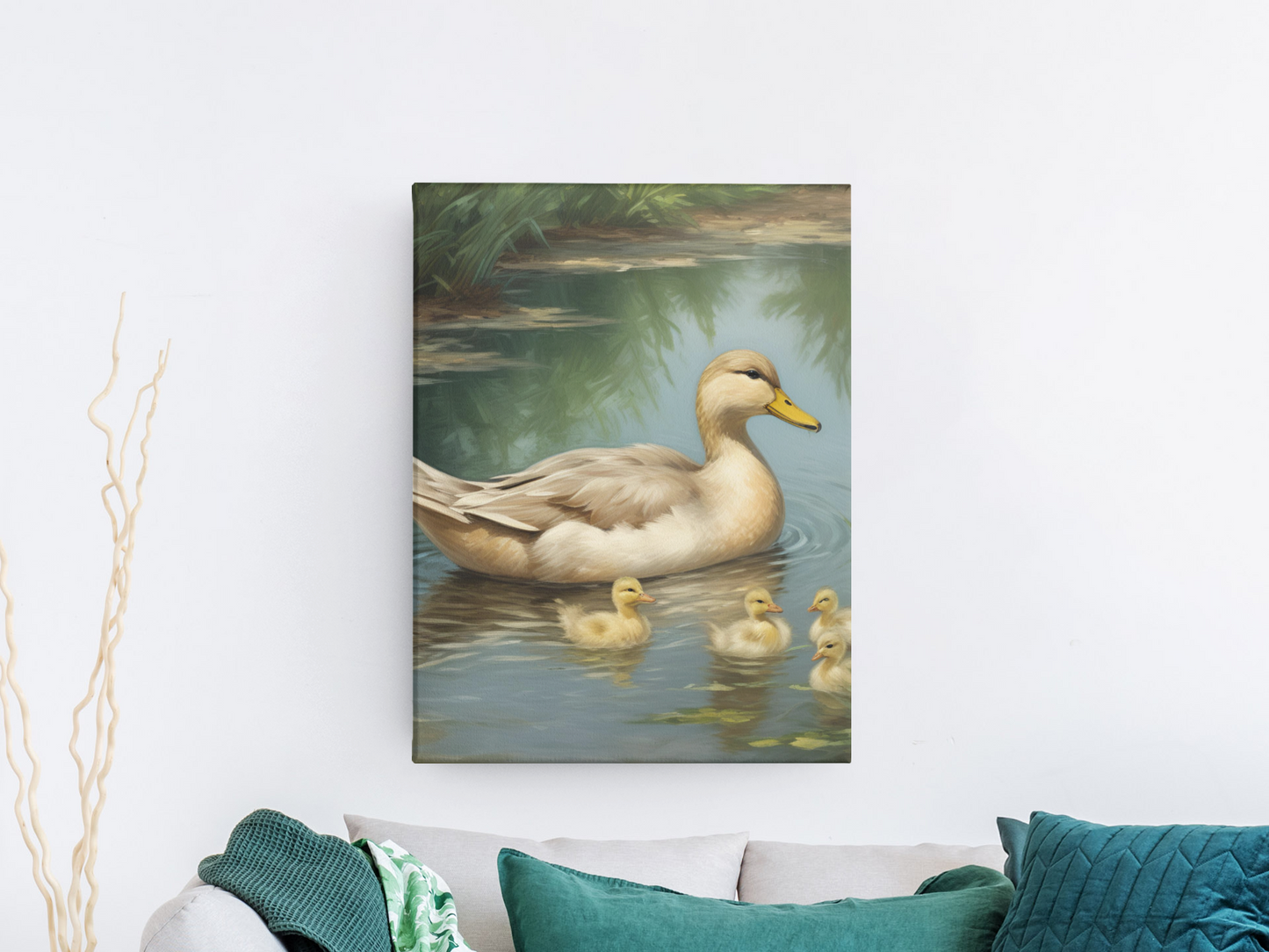 "Little Loves Afloat" - Duck Satin Poster