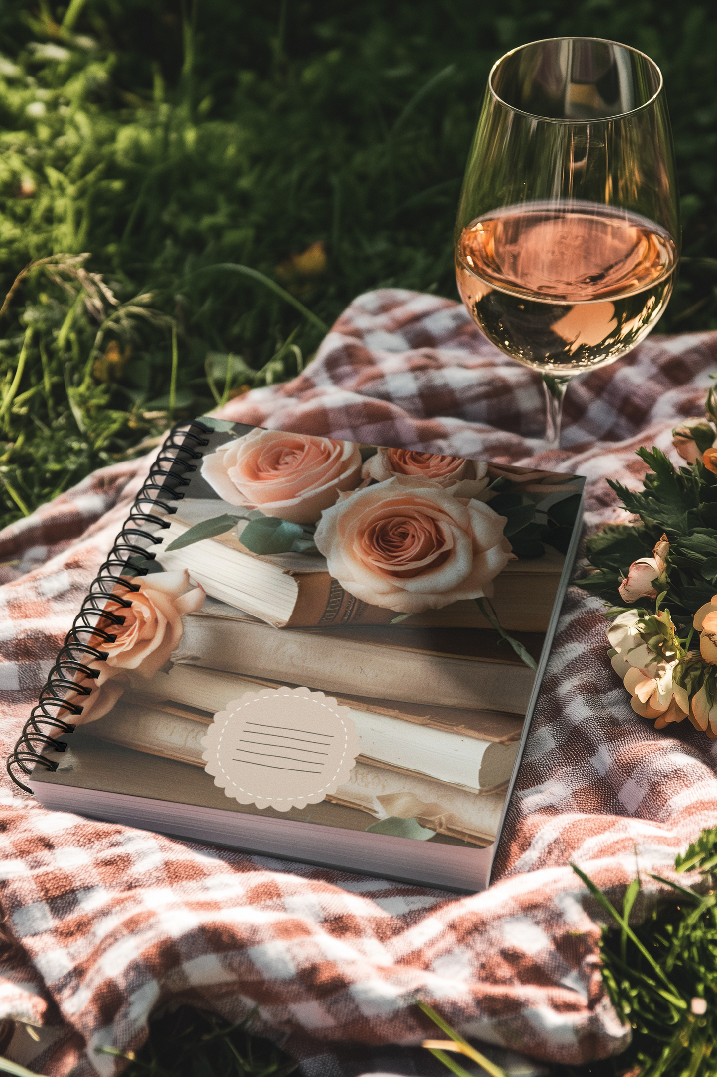 "Petals & Pages" - Spiral Notebook