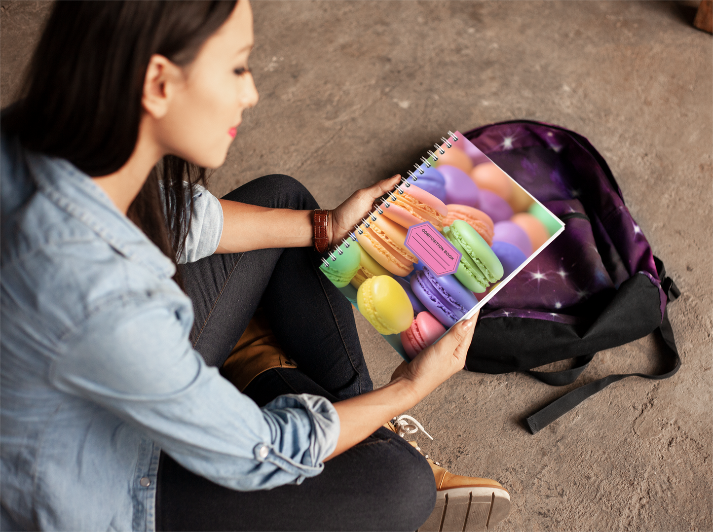 Sugar & Scribbles - Macaroon Spiral Notebook