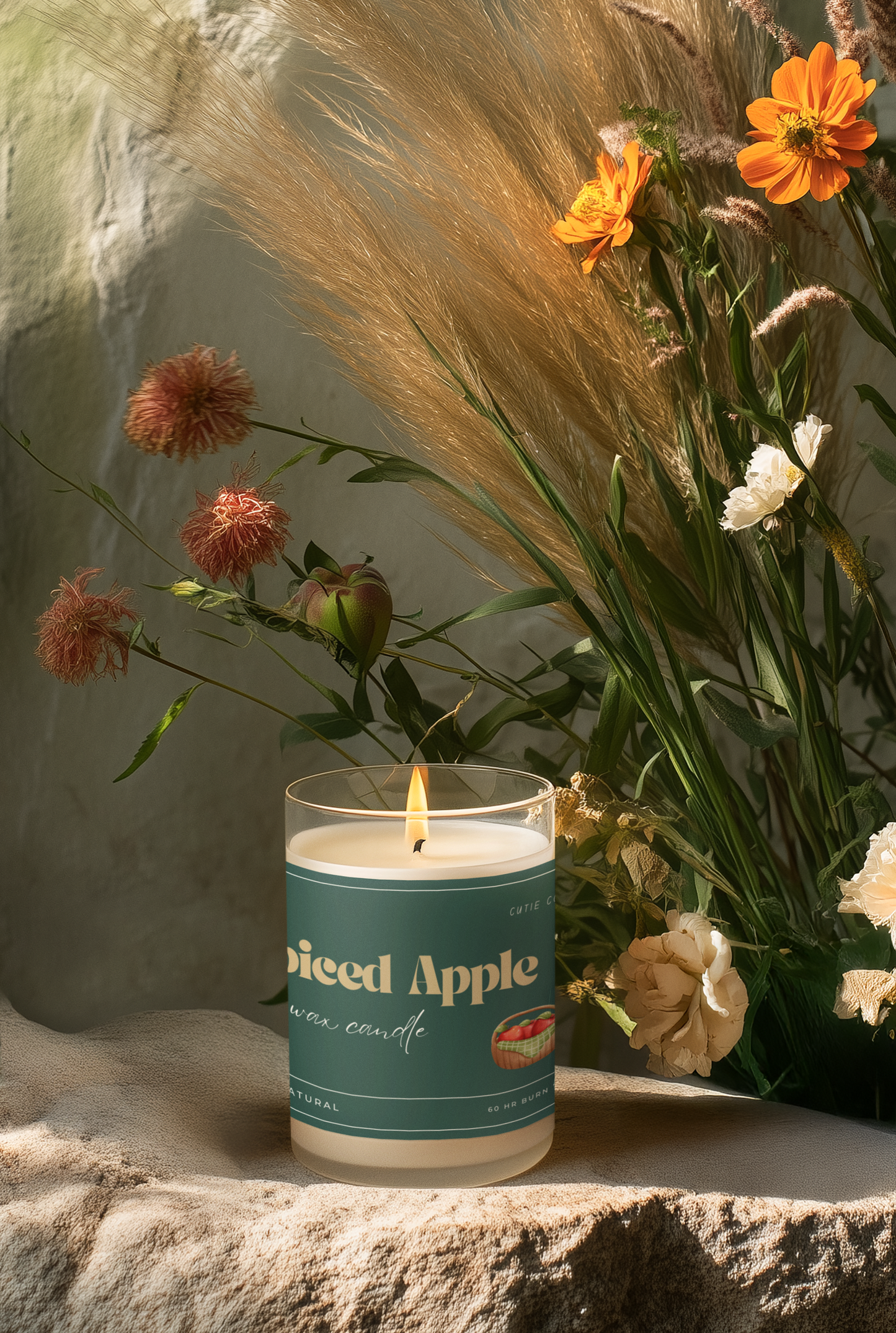 Spiced Apple Scented Soy Candle 9oz