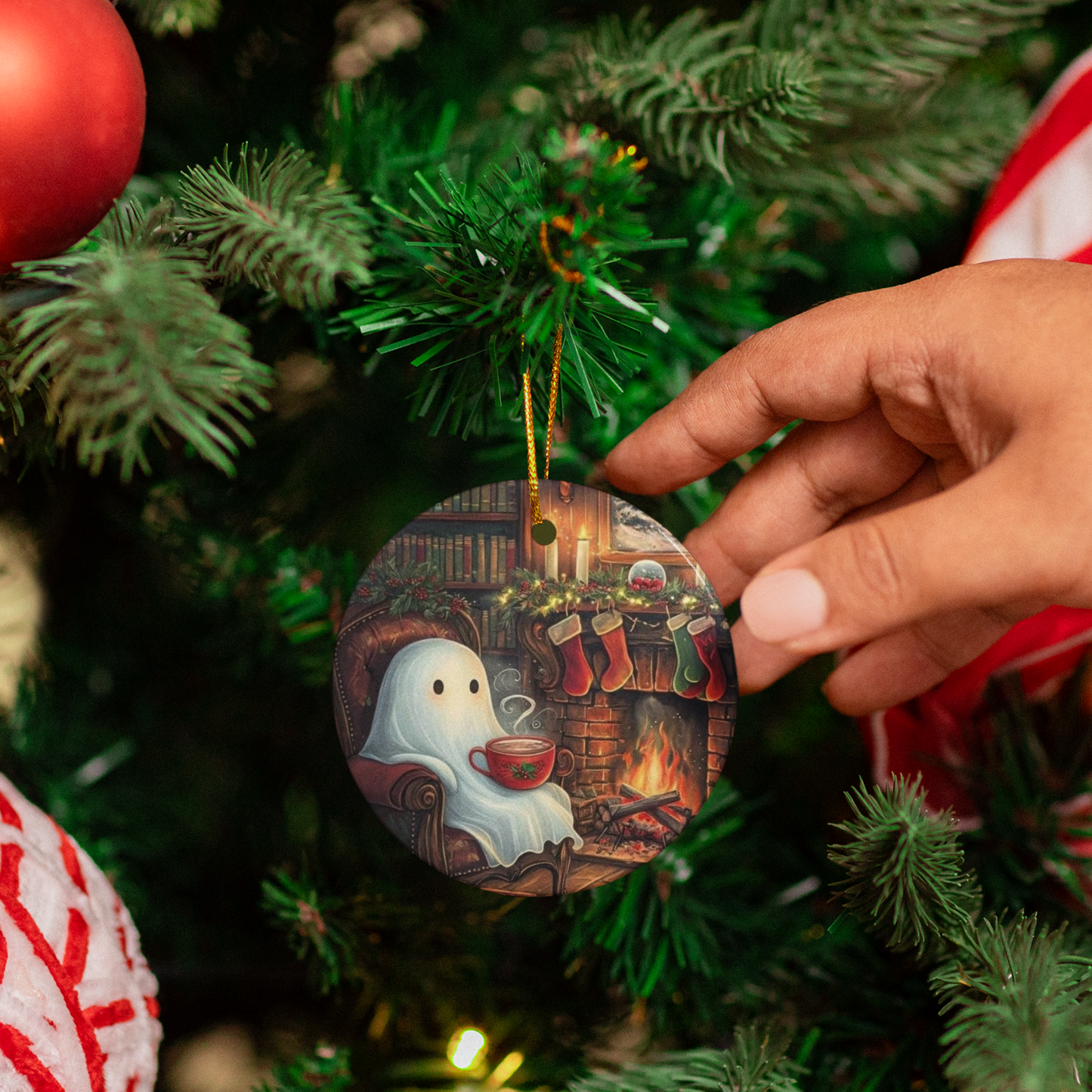 “A Hauntingly Warm Holiday” - Ghost Acrylic Ornament