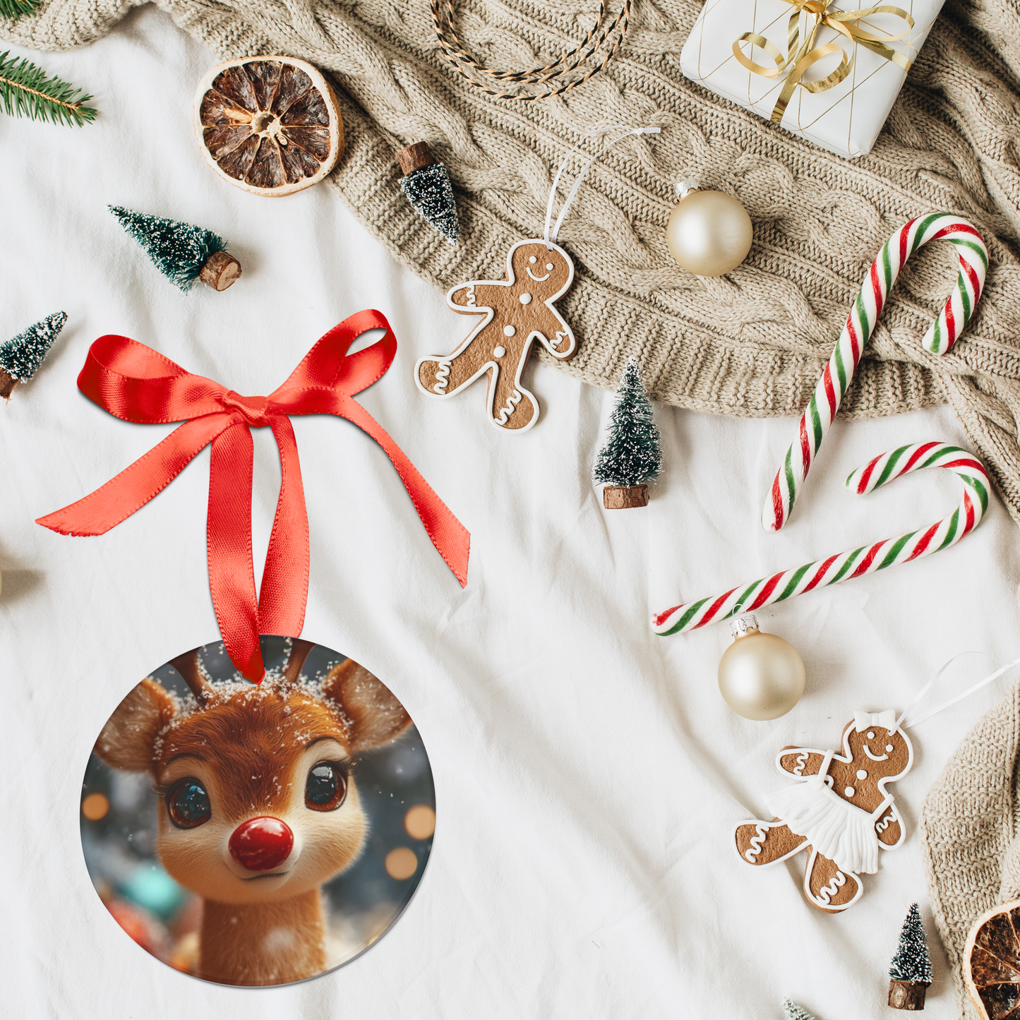 “Nose So Bright” - Reindeer Acrylic Ornament