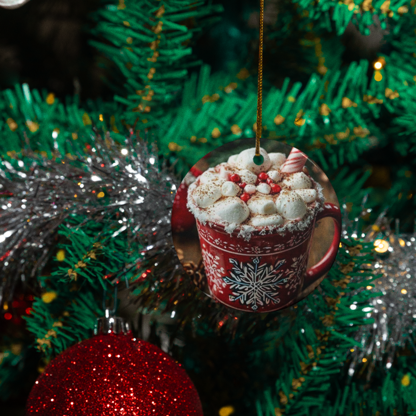 “Cup of Cheer” - Hot Cocoa Acrylic Ornament