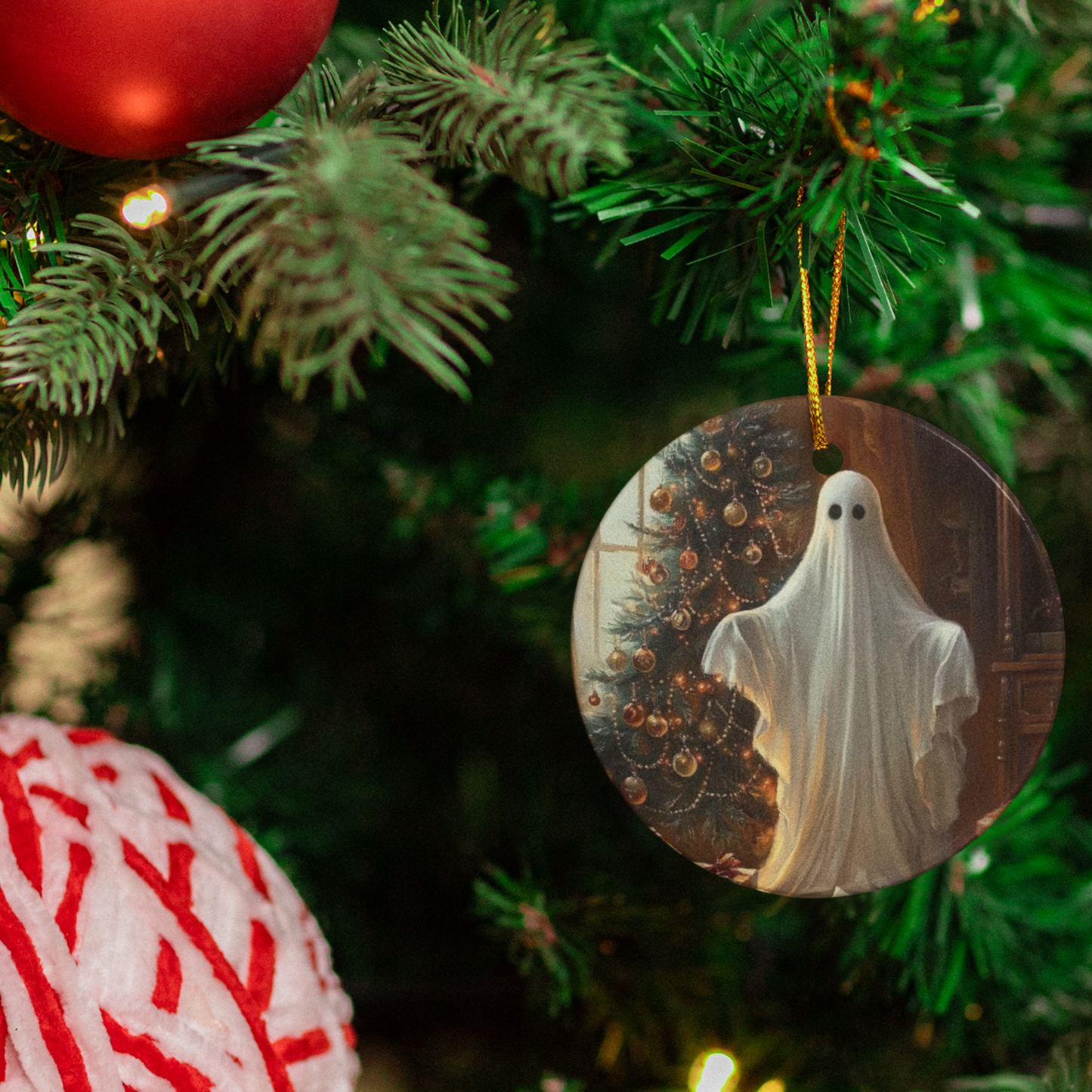 "Ghost of Christmas Glimmer" - Acrylic Ornament