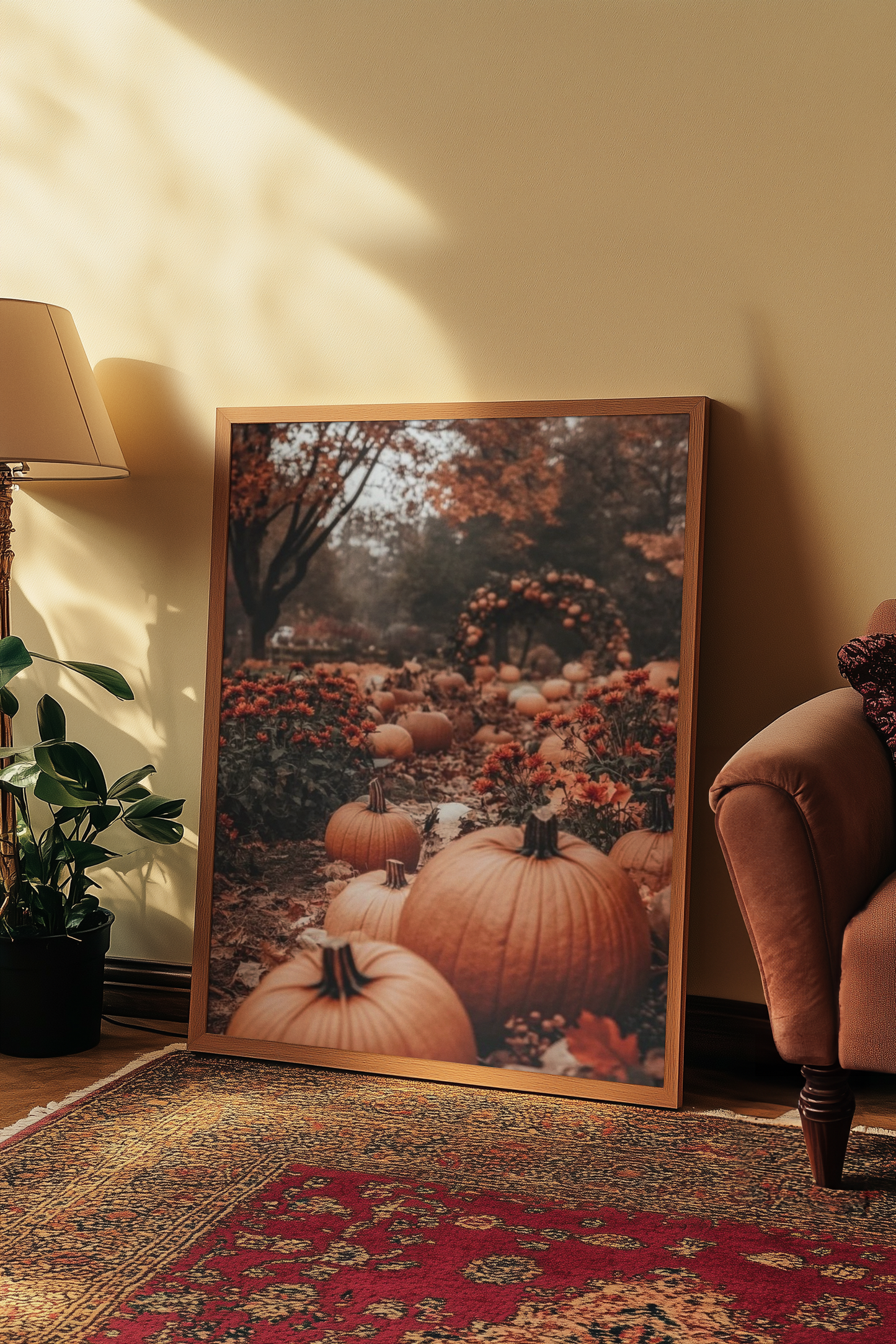 “Path of the Pumpkin Hollow” - Pumpkin Matte Canvas Poster