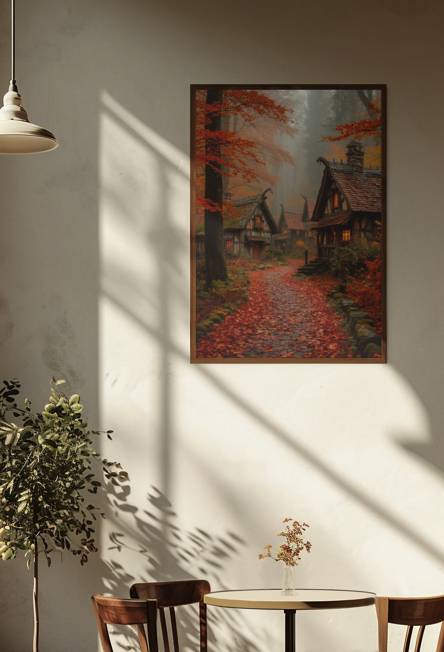 “Village of Golden Leaves” - Matte Canvas Poster