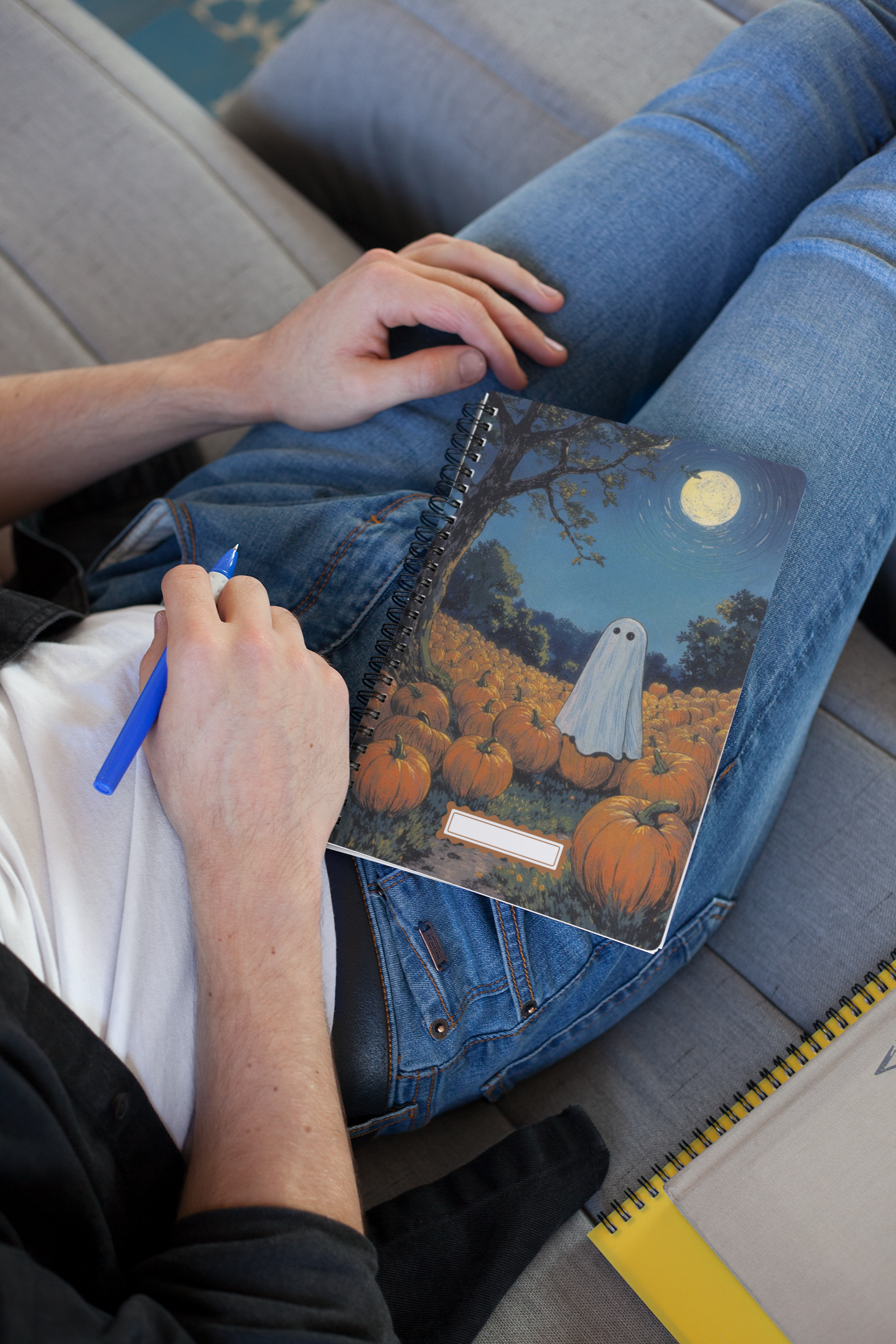 “Pumpkin Patch Phantom” - Spiral Notebook