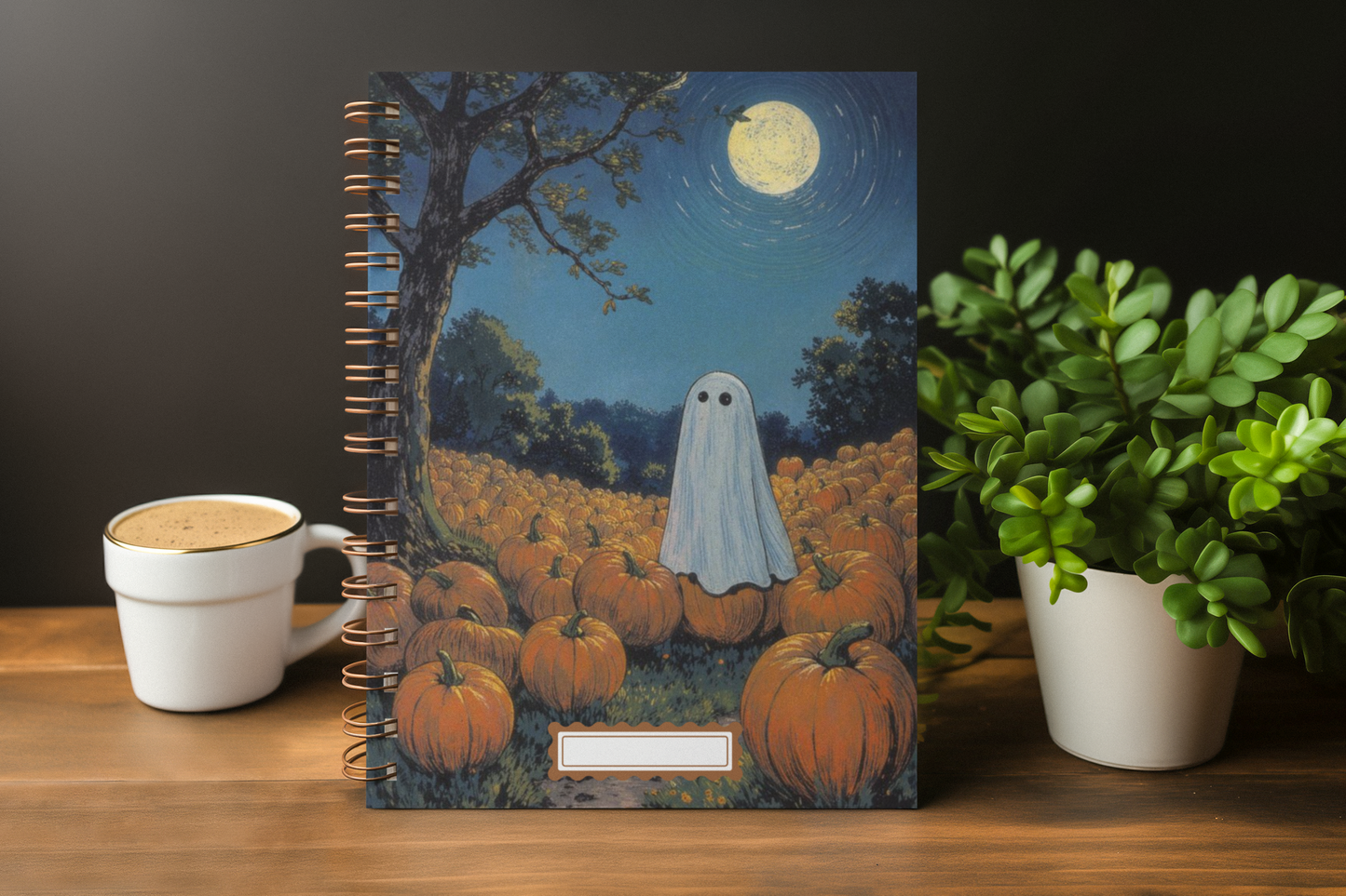 “Pumpkin Patch Phantom” - Spiral Notebook