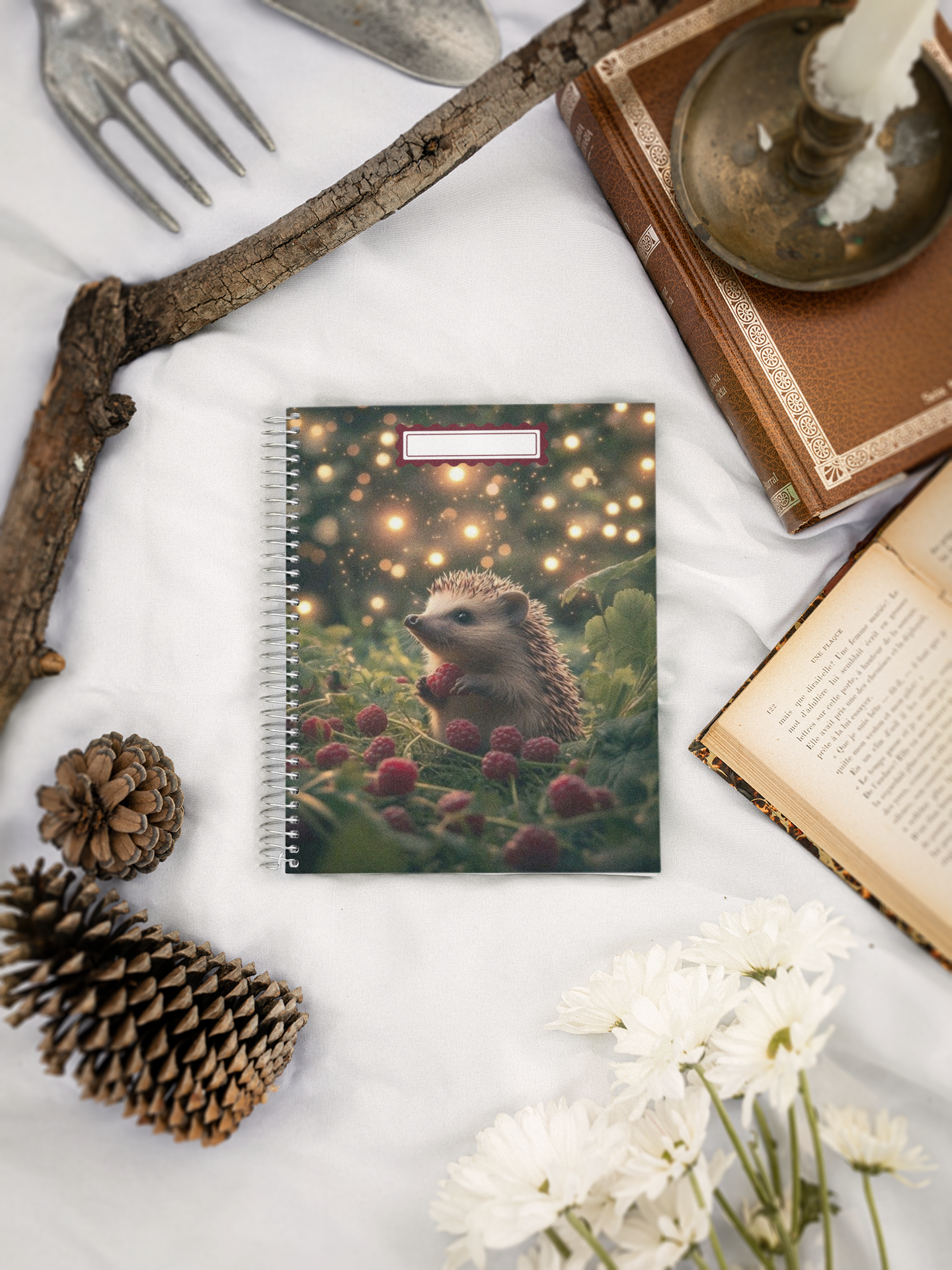 “Berry Sweet Explorer” - Hedgehog Spiral Notebook