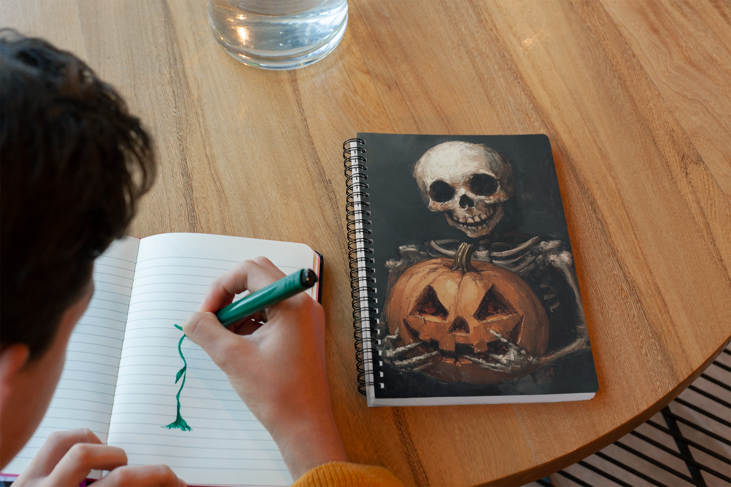 “Midnight Grin” - Skeleton Spiral Notebook