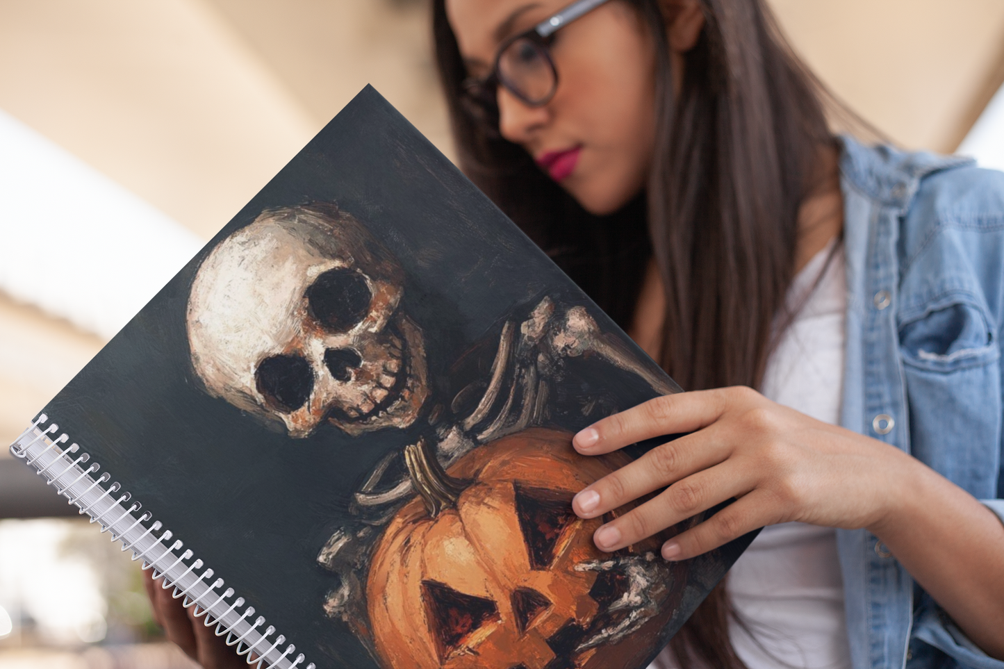 “Midnight Grin” - Skeleton Spiral Notebook