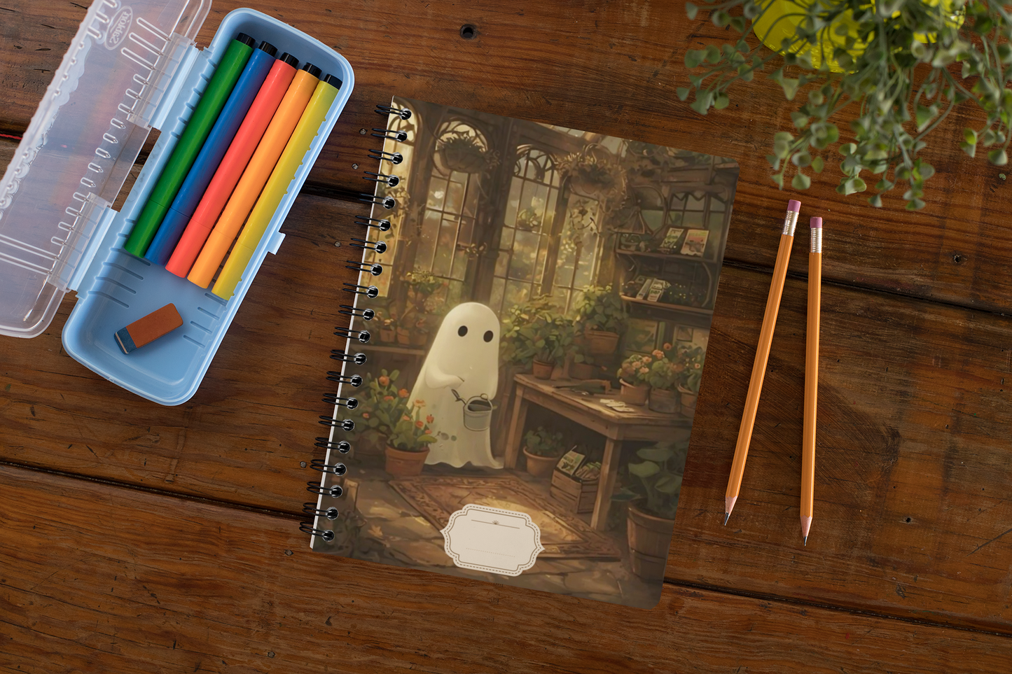 "The Greenhouse Ghost" - Spiral Notebook
