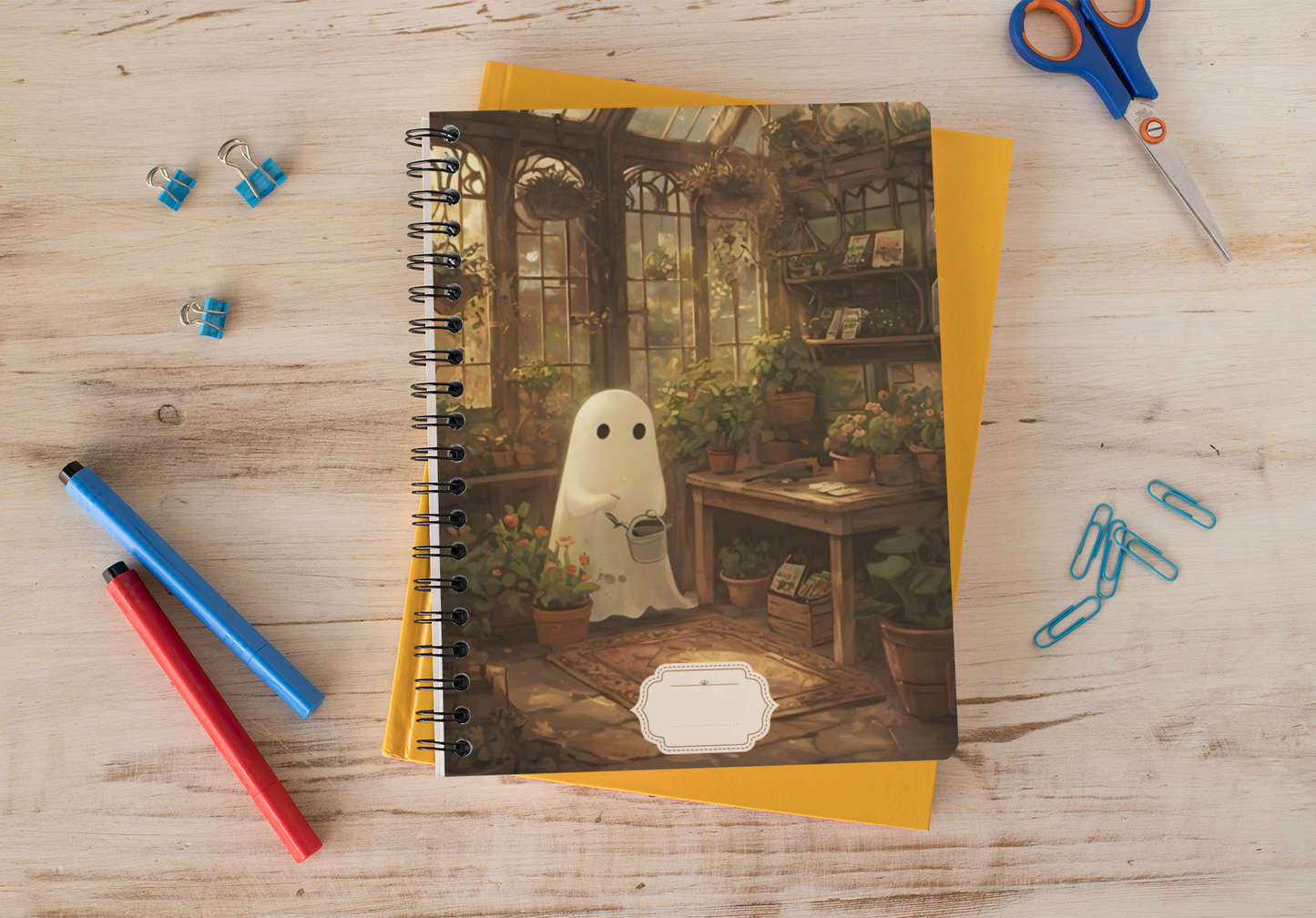 "The Greenhouse Ghost" - Spiral Notebook