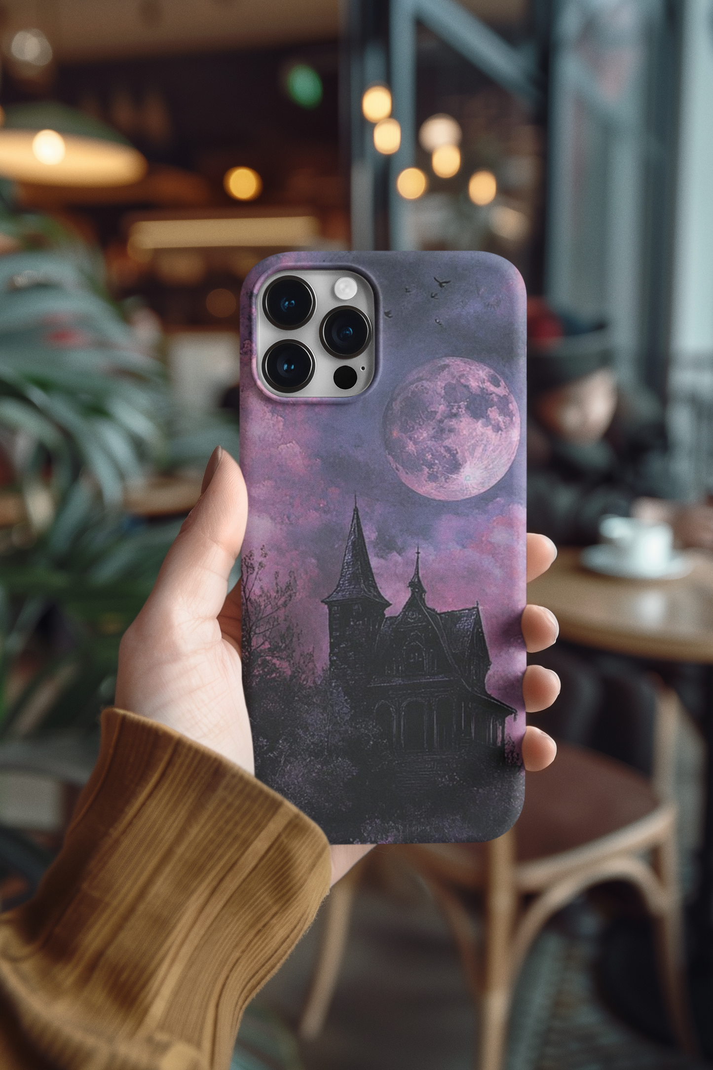 "Moonlit Manor" - Hard Cover Phone Case