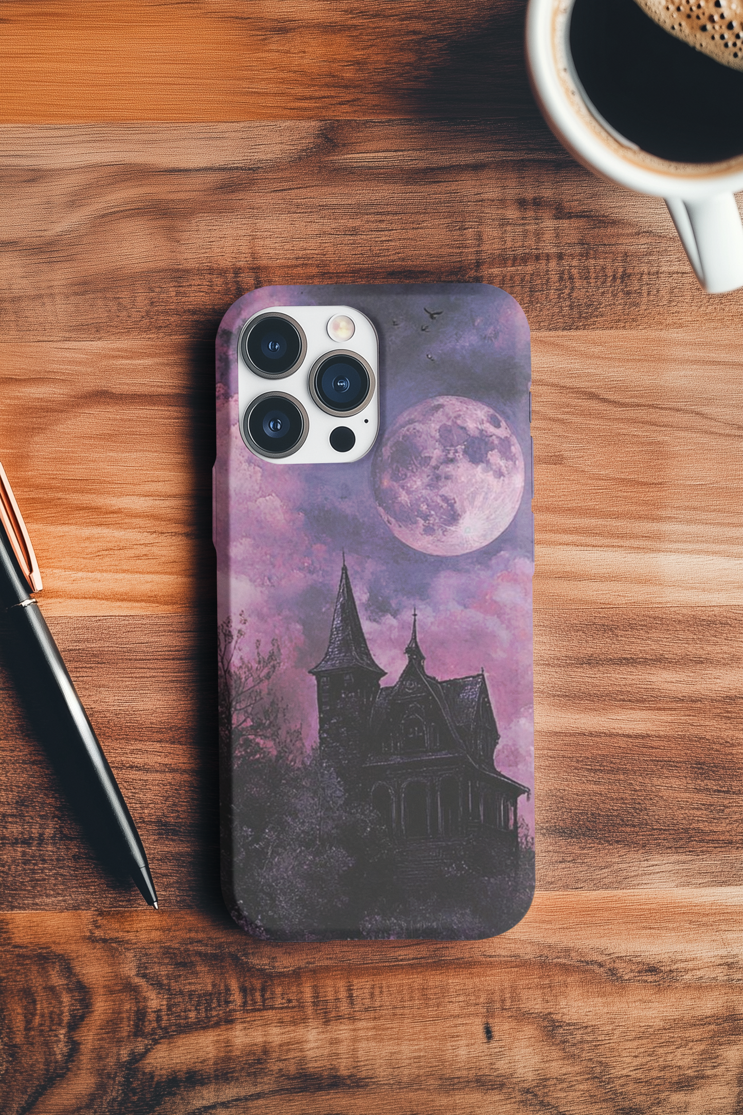 "Moonlit Manor" - Hard Cover Phone Case