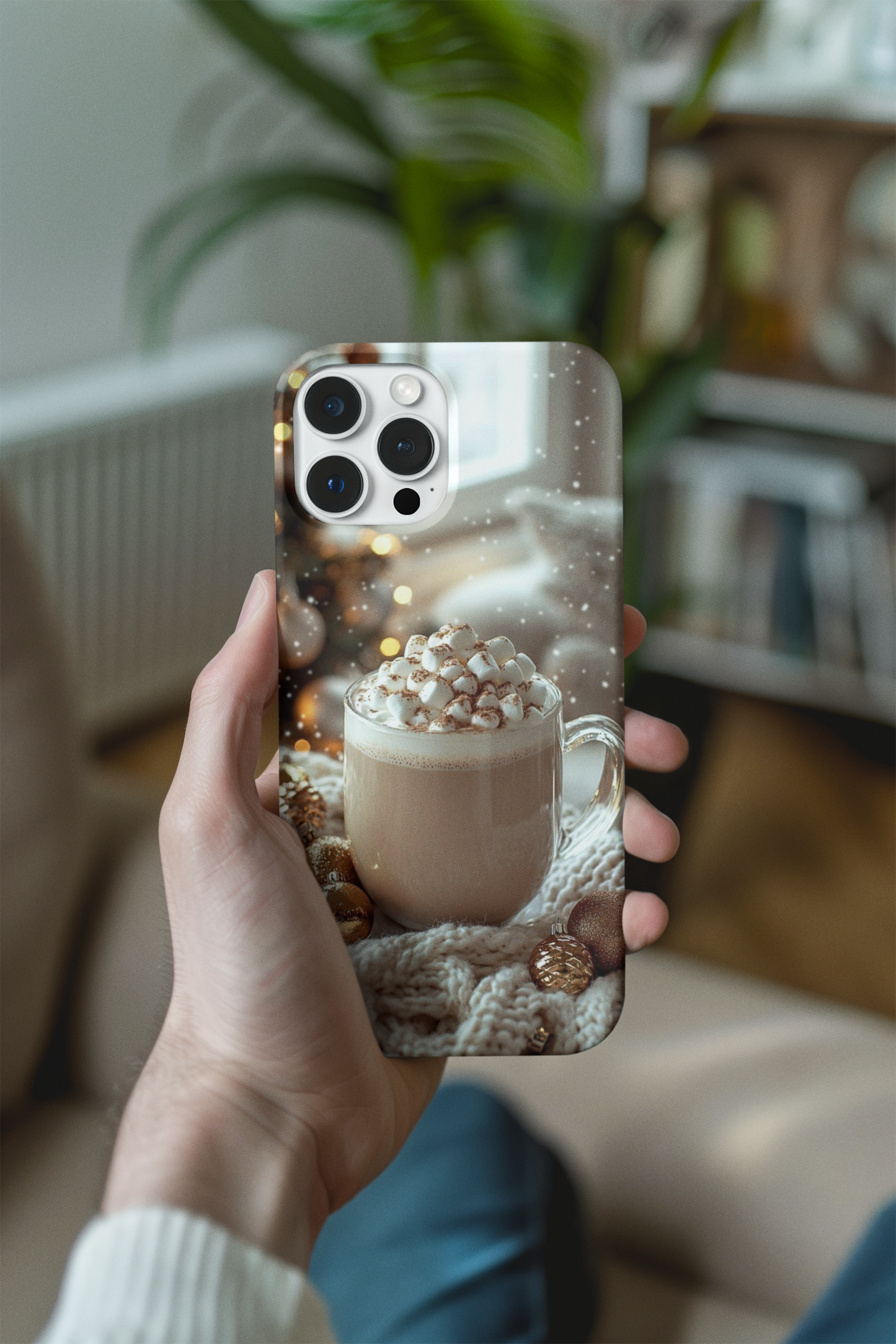 “Golden Cocoa Glow” - Tough Phone Case Cover