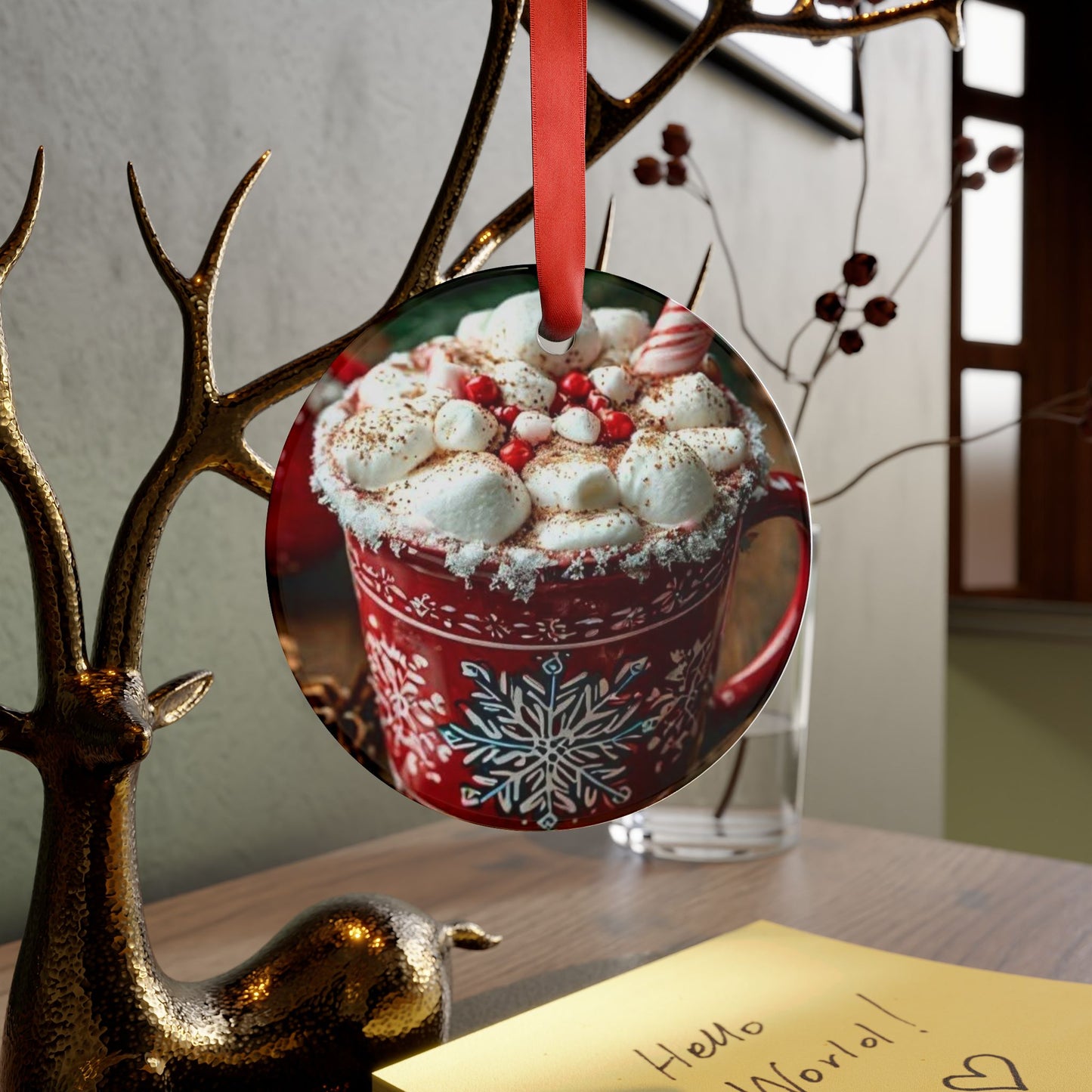 “Cup of Cheer” - Hot Cocoa Acrylic Ornament