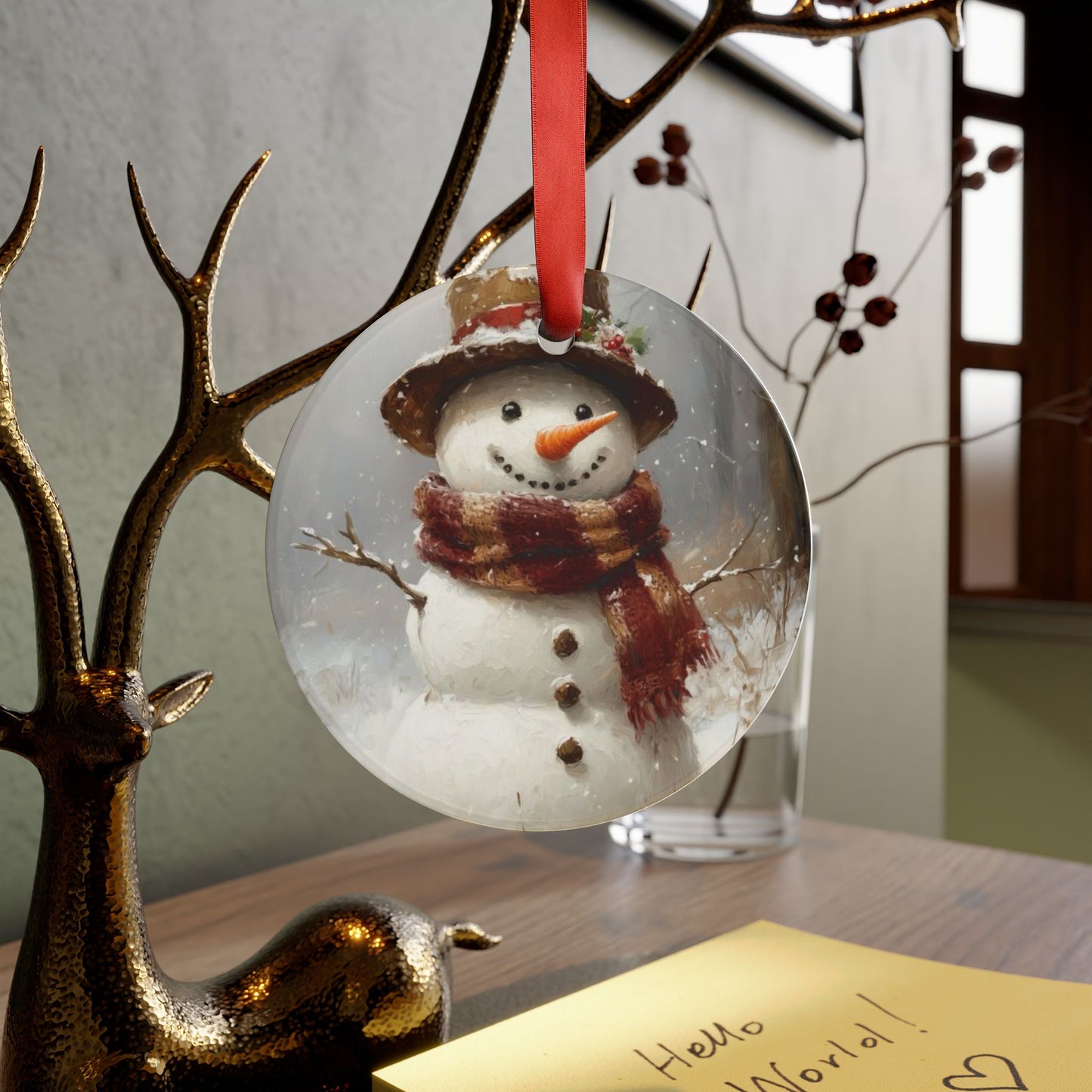 Frosted Cheer - Snowman Acrylic Ornament