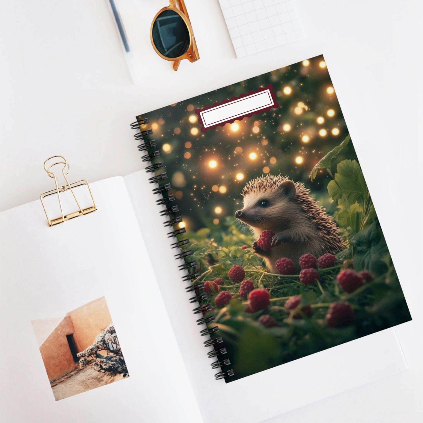 “Berry Sweet Explorer” - Hedgehog Spiral Notebook
