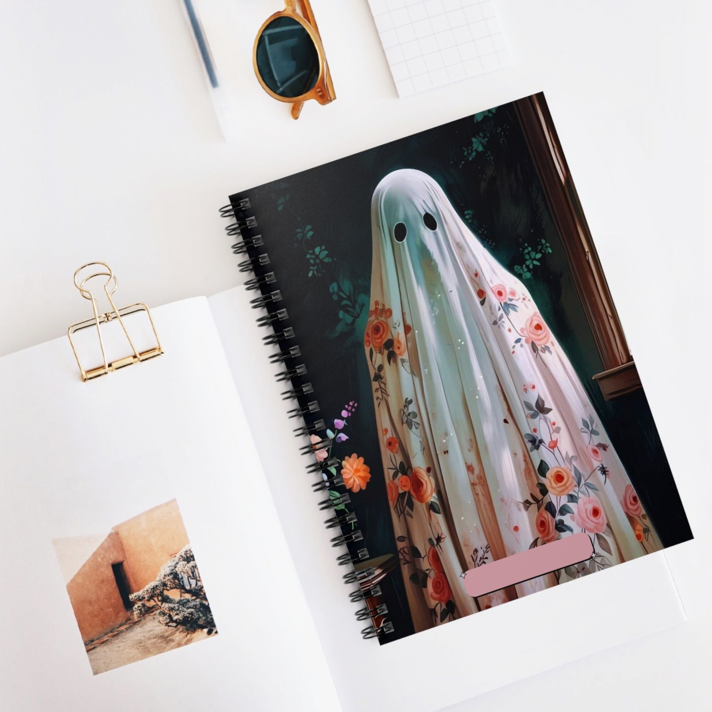 “Floral Hauntings” - Ghost Spiral Notebook